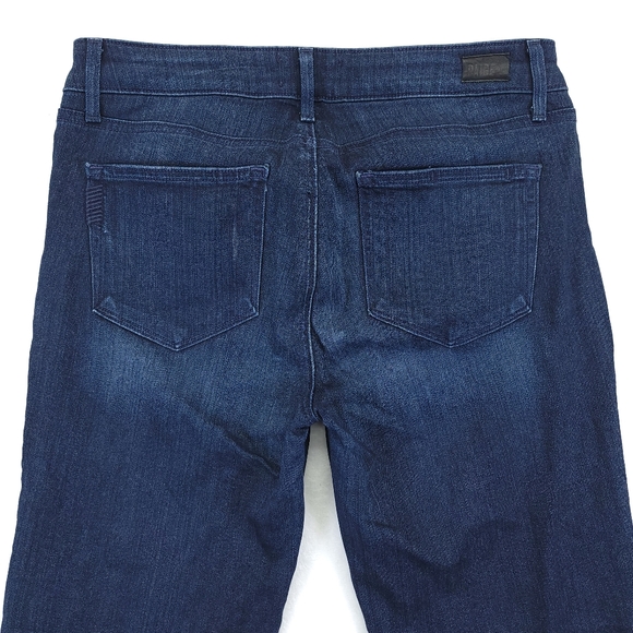 Paige Manhattan Jeans Blue Denim Dark Wash Mid Rise Womens Size 29x27 - Picture 1 of 10